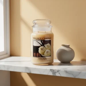 Village Candle Creamy Vanilla, 21.25 oz, Ivory