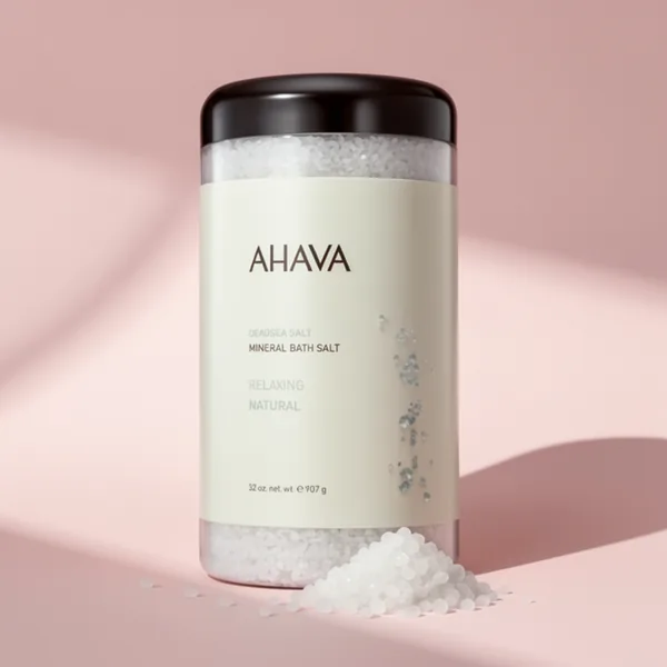 AHAVA Dead Sea Mineral Bath Salt- Intense Relaxation for Body & Mind, 32 oz