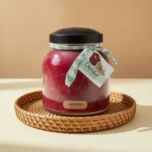 A Cheerful Giver Juicy Apple Papa Scented Candle, 34 oz, Red