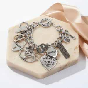 Guess Logo Charm Toggle Bracelet
