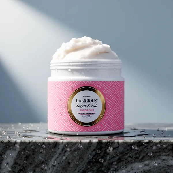 LALICIOUS Sugar Kiss Exfoliating & Moisturizing Body Scrub, 16 oz