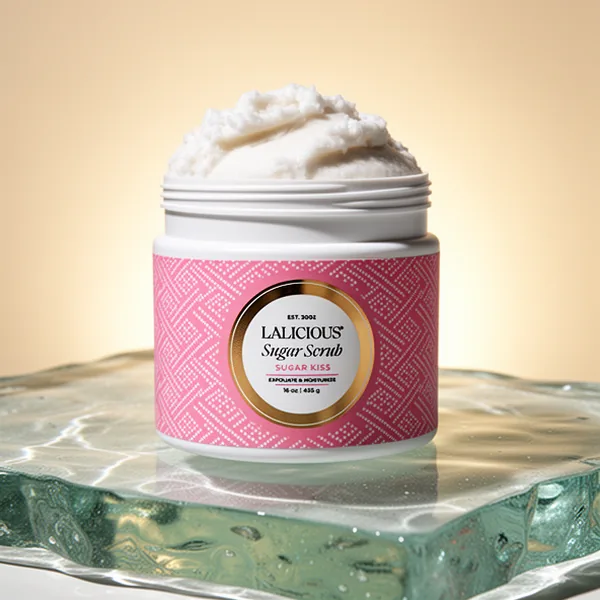 LALICIOUS Sugar Kiss Exfoliating & Moisturizing Body Scrub, 16 oz