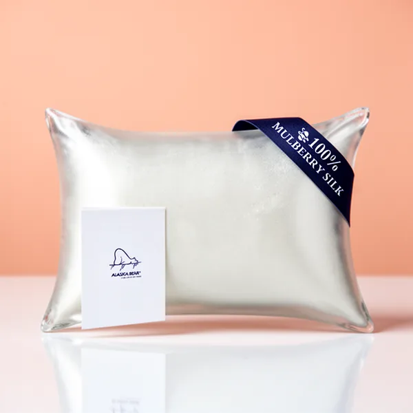 ALASKA BEAR Silk Pillowcase for Hair, Ivory