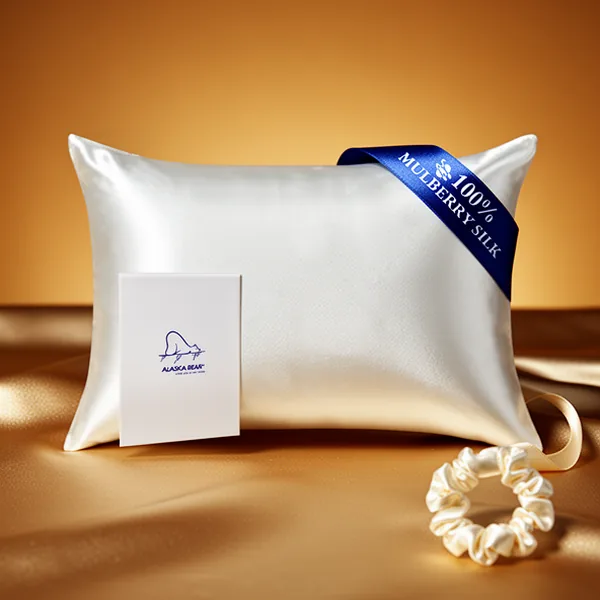 ALASKA BEAR Silk Pillowcase for Hair, Ivory