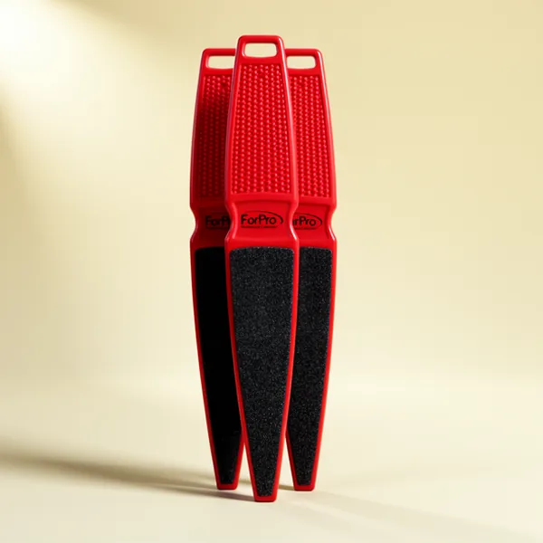 ForPro Professional Collection Pedicure Paddle Foot File, 12-Pack, Red