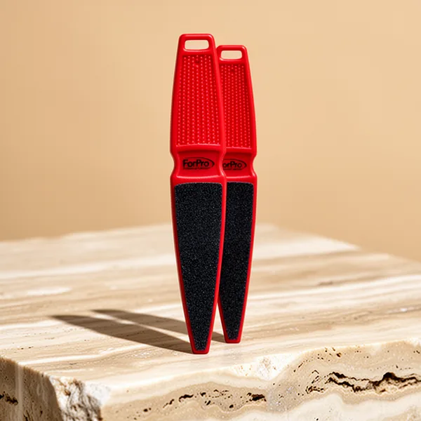 ForPro Professional Collection Pedicure Paddle Foot File, 12-Pack, Red