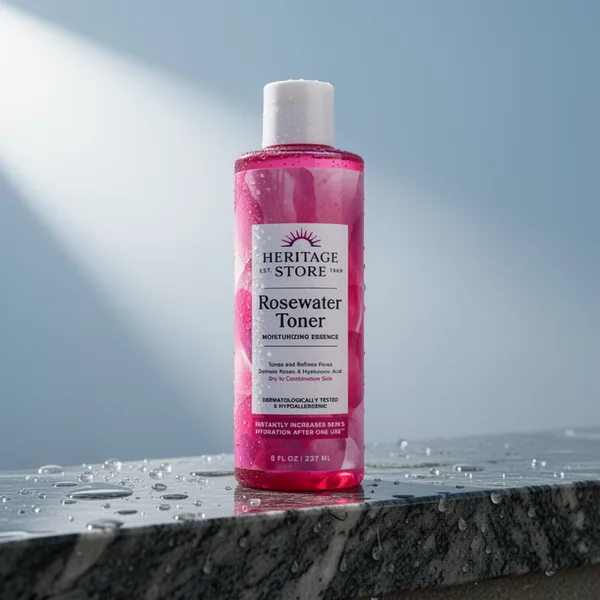 HERITAGE Store Rosewater Facial Toner with Hyaluronic Acid, 8 fl oz