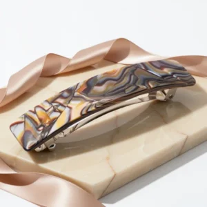 French Amie Oblong Onyx 3.5 Hair Clip Barrette for Women