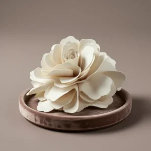 Camellias Flower Hair Clip and Brooch Pin, Cream