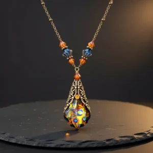HisJewelsCreations Bermuda Blue Teardrop Pendant
