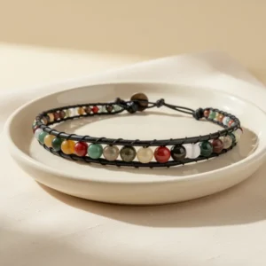 Infinityee888 Jasper Stone Ankle Bracelet
