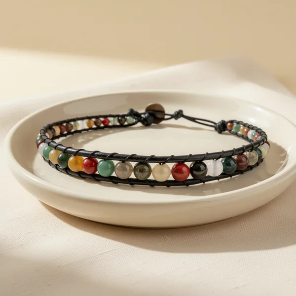 Infinityee888 Jasper Stone Ankle Bracelet