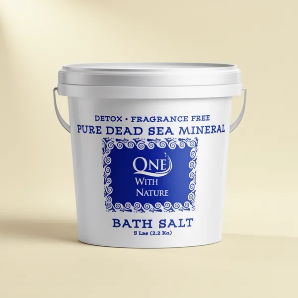 One with Nature Dead Sea Salt for Bath & Soaking Mineral Bath Salts, 5 lb