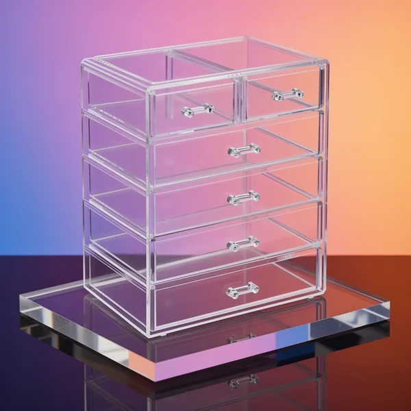 Sorbus 6-Drawer Makeup Organizer, Clear