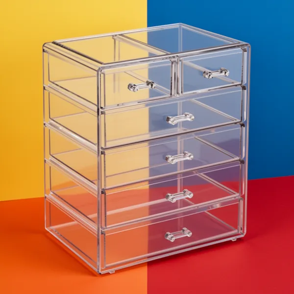 Sorbus 6-Drawer Makeup Organizer, Clear