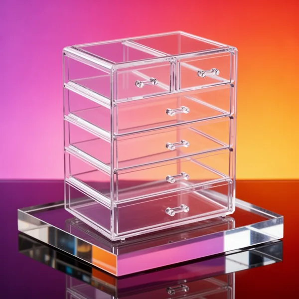 Sorbus 6-Drawer Makeup Organizer, Clear