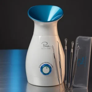 Pure Daily Care NanoSteamer Large 3-in-1 Nano Ionic Facial Steamer, 5 Pieces, Teal