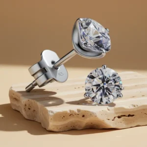 STUNNING FLAME Cut Simulated Diamond Cubic Zirconia Stud Earrings