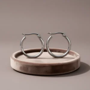 ORAZIO Stainless Steel Hoop Earrings