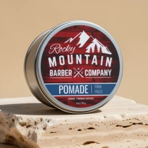 Rocky Mountain Barber Company Firm Hold Pomade for Men, 5 oz