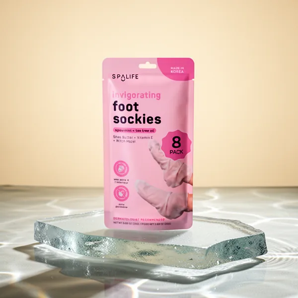 SpaLife Moisturizing Foot Sockies Foot Mask, 8-Pack