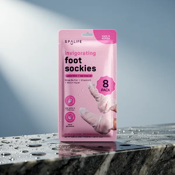SpaLife Moisturizing Foot Sockies Foot Mask, 8-Pack