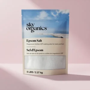Sky Organics Epsom Salt Bath Soak Magnesium Sulfate Usp Unscented, 5 lb