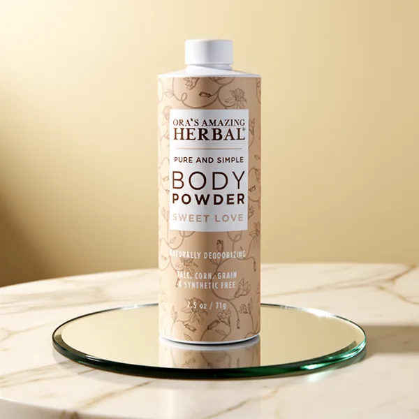 Ora's Amazing Herbal Body Powder for Women Cornstarch and Talc Free, 2.5 oz