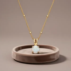 Morgan & Paige Silver-Tone Opal Pendant
