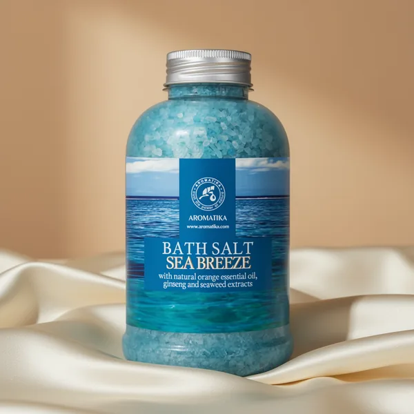 Bath Salt Sea Breeze with Natural Essential Oils, 21.16 oz