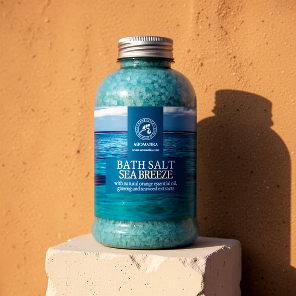 Bath Salt Sea Breeze with Natural Essential Oils, 21.16 oz