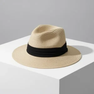 Lanzom Women Wide Brim Straw Panama Roll Up Hat