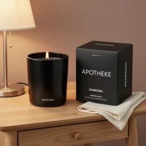 Apotheke Signature Scented Candles for Home, 10.5 oz, Charcoal