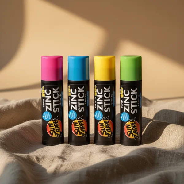 Sun Zapper Zinc Sunscreen Stick, 4-Pack