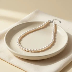 White Freshwater Cultured Pearl Necklace for Women