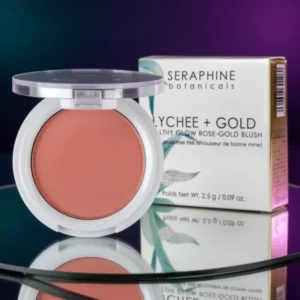 Seraphine Botanicals Lychee + Gold Healthy Glow Rose-Gold Blush, 0.11 oz