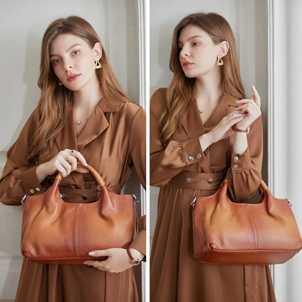 Iswee leather satchel in Sorrel, photo 2