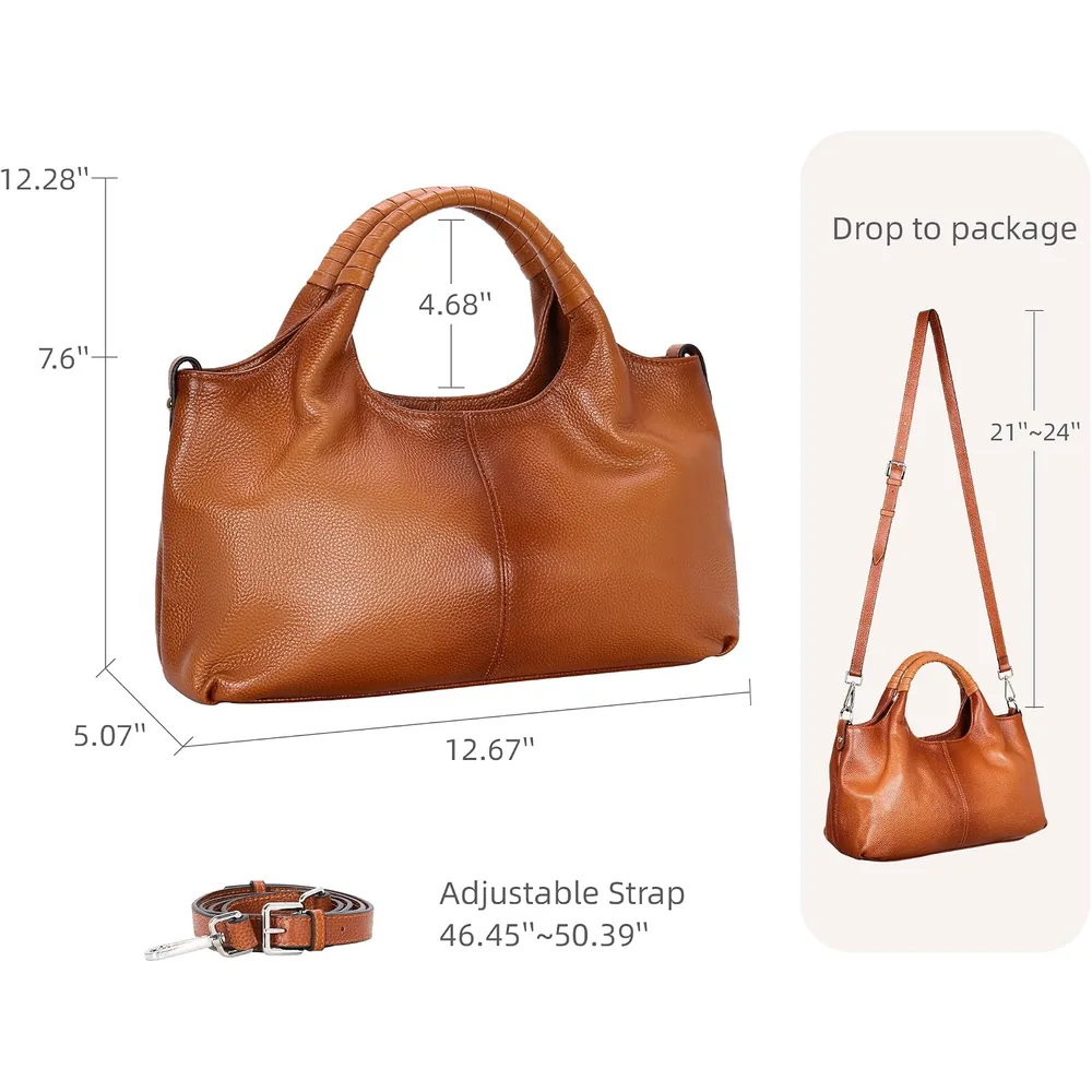 Iswee leather satchel in Sorrel, photo 4