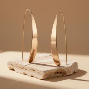 14K Gold Plated Bar Earrings for Women