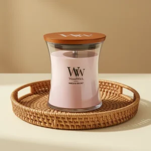 WoodWick Vanilla & Sea Salt Scented Candle, 9.7 oz