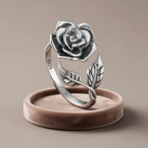 S925 Sterling Silver Rose Flower Ring