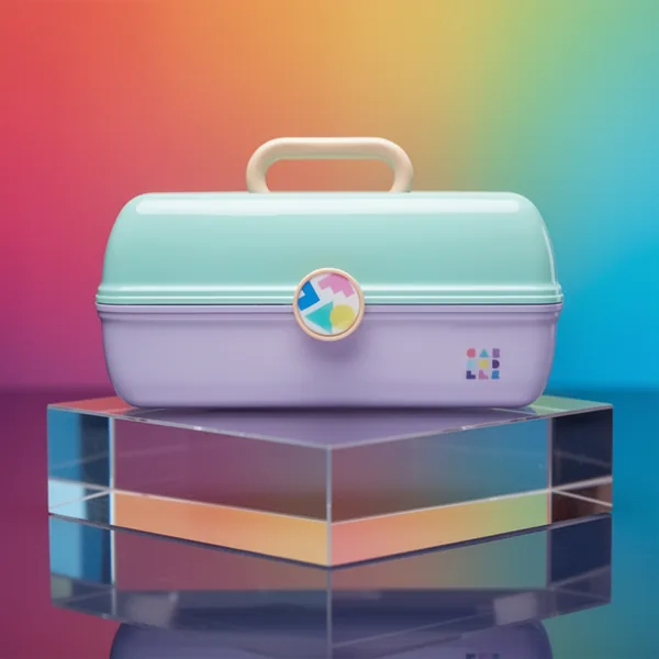 Caboodles on-the-Go Girl Makeup Box Seafoam on Lavender
