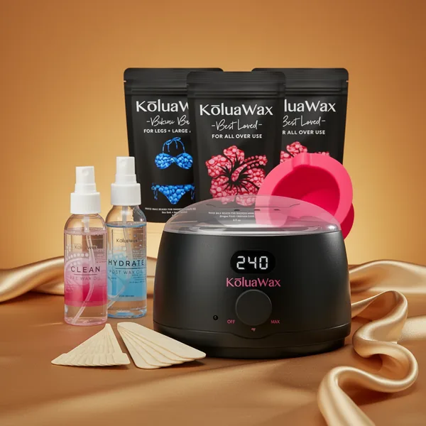 KoluaWax Waxing Kit Hair Removal, Black