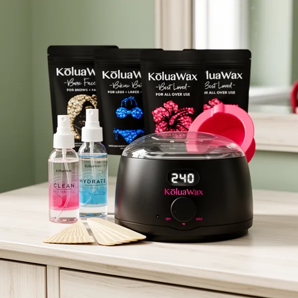 KoluaWax Waxing Kit Hair Removal, Black