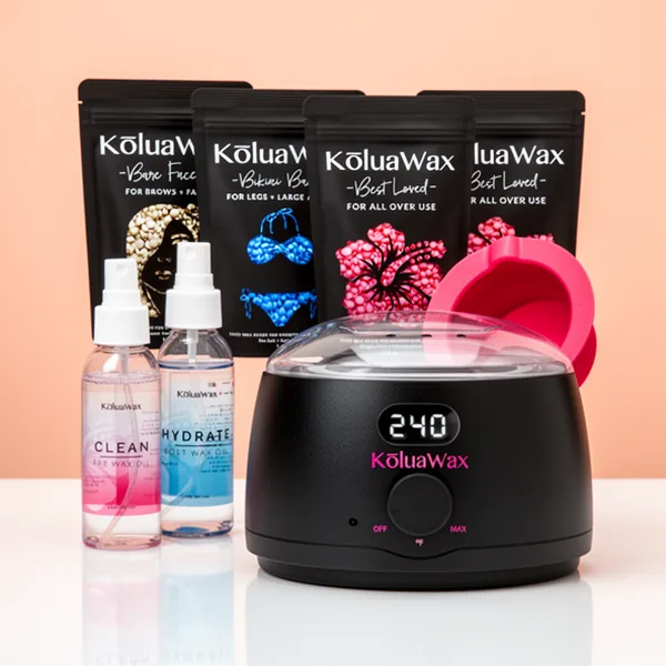 KoluaWax Waxing Kit Hair Removal, Black