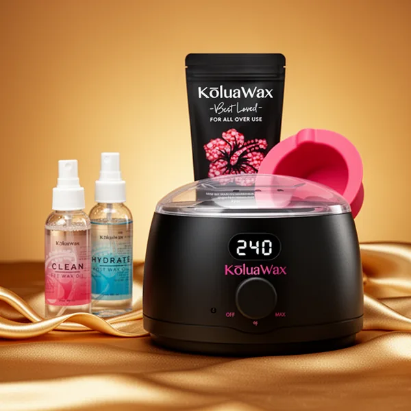 KoluaWax Waxing Kit Hair Removal, Black