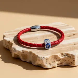 Leather Evil Eye Bracelet for Women