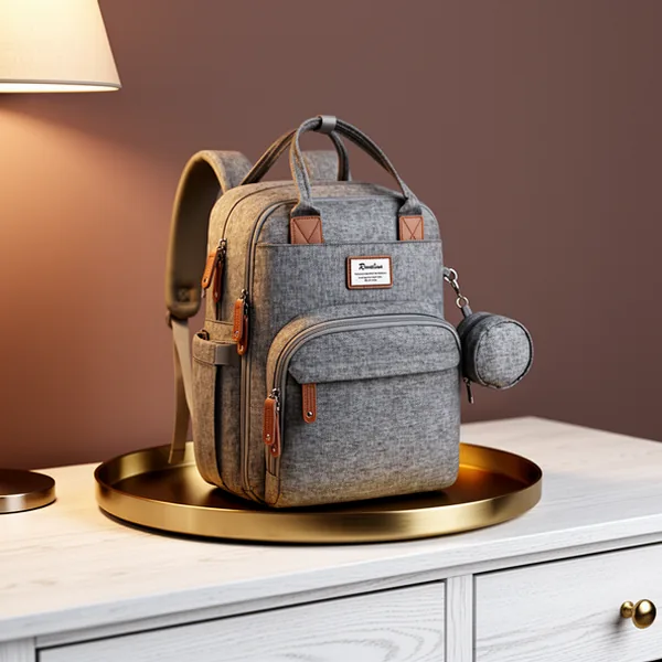 RUVALINO Diaper Bag Backpack, Gray