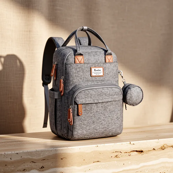 RUVALINO Diaper Bag Backpack, Gray