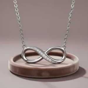 925 Sterling Silver Infinity Heart Pendant Necklace